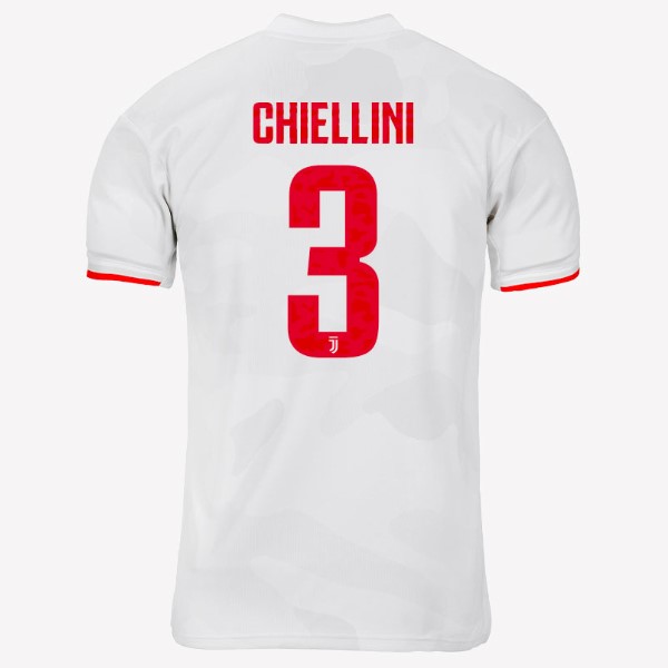 Camiseta Juventus NO.3 Chiellini 2ª 2019-2020 Gris Blanco